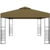 Pavėsinė su lempučių girliandomis LED, taupe, 3x4m, 180g/m²