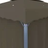 Pavėsinė su lemputėmis ir užuolaidomis LED, taupe, 4x3m