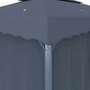 Pavėsinė su lemputėmis ir užuolaidomis LED, antracito, 3x3m