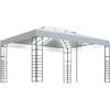 Pavėsinė su lemputėmis LED, baltos spalvos, 4x3x2,7m