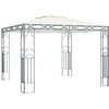 Pavėsinė su lemputėmis LED, kreminė, 300x300 cm