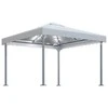 Pavėsinė su lemputėmis LED, kreminė, 300x300cm
