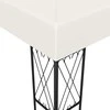 Pavėsinė su lemputėmis LED, kreminė, 3x3m