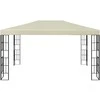 Pavėsinė su lemputėmis LED, kreminė, 3x4m