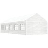 Pavėsinė su stogu, balta, 11,15x4,08x3,22m, polietilenas