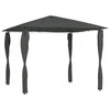 Pavėsinė su stulpų uždangalais, antracito, 3x3x2,6m, 160g/m²