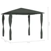 Pavėsinė su stulpų uždangalais, antracito, 3x3x2,6m, 160g/m²