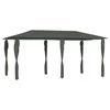 Pavėsinė su stulpų uždangalais antracito 2,98x5,3x2,59m 160g/m²