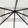 Pavėsinė su stulpų uždangalais, kreminė, 3x3x2,6m, 160g/m²