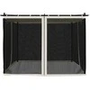 Pavėsinė su tinklelio sienelėmis, kreminės, 3x3m, plienas
