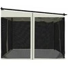 Pavėsinė su tinklelio sienelėmis, kreminės, 3x3m, plienas