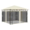 Pavėsinė su tinkleliu nuo uodų, kreminė, 3x3x2,73m, 180g/m²