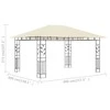 Pavėsinė su tinkleliu nuo uodų, kreminė, 4x3x2,73m, 180g/m²