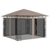 Pavėsinė su tinkleliu nuo uodų, taupe spalvos, 3x3x2,73m