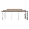Pavėsinė su tinkleliu nuo uodų, taupe spalvos, 6x3x2,73m