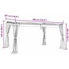 Pavėsinė su tinklinėmis sienelėmis, antracito, 4x3m, plienas
