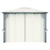 Pavėsinė su užuolaidomis ir lemputėmis LED, kreminė, 400x300cm
