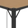 Pavėsinė su žaliuzių stogu, taupe, 3x3m, audinys/aliuminis