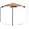 Pavėsinė, taupe spalvos, 3x3x2,65m, 180 g/m²