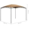 Pavėsinė, taupe spalvos, 3x4x2,65m, 180 g/m²