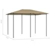 Pavėsinė, taupe spalvos, 3x4x2,6m, 160g/m²