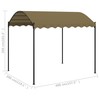 Pavėsinė, taupe spalvos, 4x3x2,6m, 180g/m²
