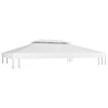 Pavėsinės uždangalas, 2 pakopų, baltas, 4x3m, 310 g/m²