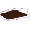 Pavėsinės uždangalas, 2 pakopų, rudas, 4x3m, 310 g/m²