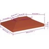 Pavėsinės uždangalas, 2 pakopų, terakota, 4x3m, 310 g/m²
