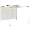 Pergolė su reguliuojamu stogu, kreminė balta, 3x3m, plienas