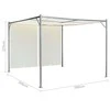 Pergolė su reguliuojamu stogu, kreminė balta, 3x3m, plienas