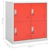 Persirengimo spintelė, pilka ir raudona, 90x45x92,5cm, plienas