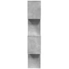 Pertvara/knygų spinta, betono pilka, 70x24x129cm, 4 pakopų