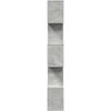 Pertvara/knygų spinta, betono pilka, 70x24x161cm, 5 pakopų