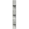 Pertvara/knygų spinta, betono pilka, 70x24x193cm, 6 pakopų