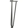 Kavos staliuko kojelės, 4 vnt., antracito spalvos, 42 cm, plienas, segtukai
