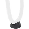 Kavos staliuko kojelės, 4 vnt., baltos, 10 cm, plienas, segtukai