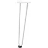 Kavos staliuko kojelės, 4 vnt., baltos, 42 cm, plienas, segtukai