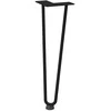 Kavos staliuko kojelės, 4 vnt., juodos, 42 cm, plienas, segtukai