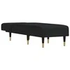 Sofa Poilsio gultas, juodos spalvos, aksomas