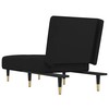 Sofa Poilsio gultas, juodos spalvos, aksomas