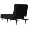 Sofa Poilsio gultas, juodos spalvos, aksomas