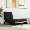Sofa Poilsio gultas, juodos spalvos, audinys