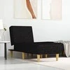 Sofa Poilsio gultas, juodos spalvos, audinys