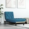 Sofa Poilsio gultas, mėlynos spalvos, aksomas