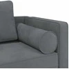 Sofa Poilsio gultas su pagalvėlėmis, tamsiai pilkas, aksomas