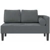 Sofa Poilsio gultas su pagalvėlėmis, tamsiai pilkas, aksomas