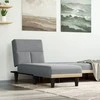 Sofa Poilsio gultas, šviesiai pilkos spalvos, audinys