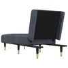 Sofa Poilsio gultas, tamsiai pilkos spalvos, aksomas
