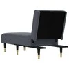 Sofa Poilsio gultas, tamsiai pilkos spalvos, aksomas